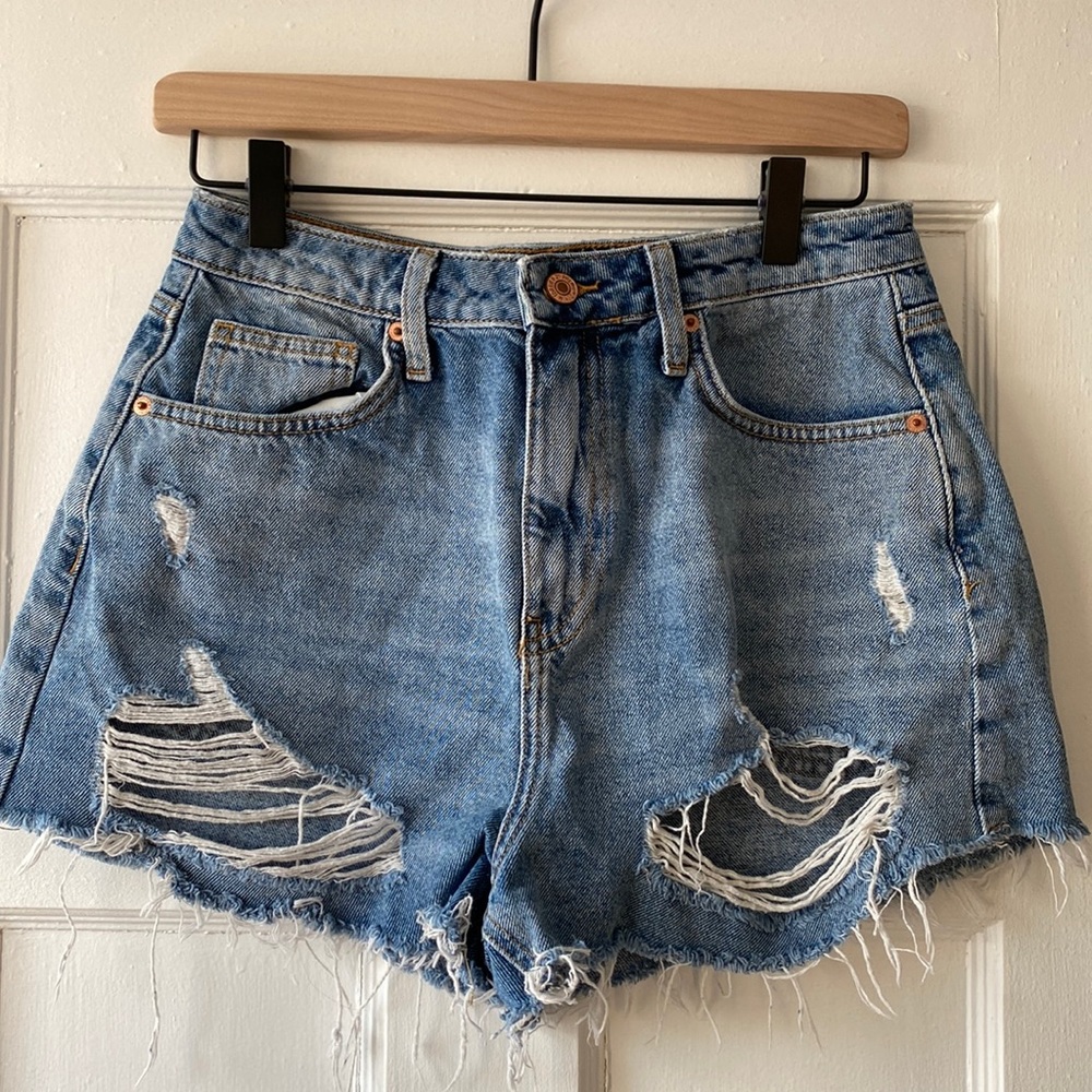 Distressed Jean Shorts